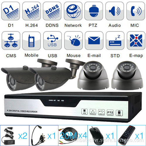 Low Cost 4CH Home Surveillance Camera System